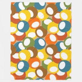 Cobertor De Velo Círculos Olivais dos anos 70