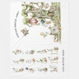 Cobertor De Velo Circus Woodland Animais | Baby Milestone