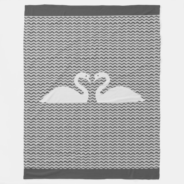 Cobertor De Velo Cisnes e ondas (Frente)