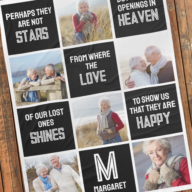 Cobertor De Velo Citação da Colagem de Fotos do Memorial (Criador carregado)