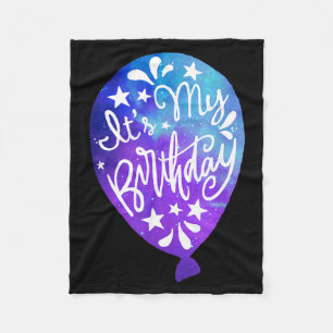 Cobertor De Velo Citação de Aniversário Fofa É Meu Aniversário Balã