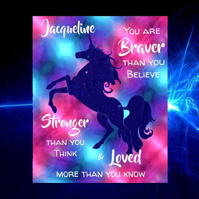 Cobertor De Velo Citação de Garota Adolescente Inspiradora de Unicó (Criador carregado)