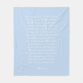Cobertor De Velo Citação de Letra de Música de Poema Azul Claro Per