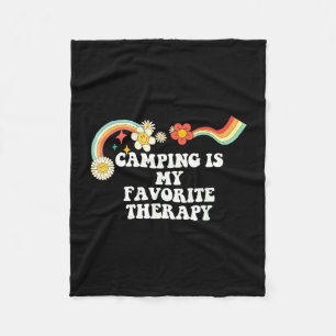 Cobertor De Velo Citação descolada acampamento é terapia favorita