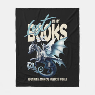 Cobertor De Velo Citação do amante do livro Dragon e Fairy & Fantas