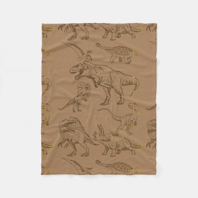 COBERTOR DE VELO CITAÇÃO DO DINOSSAUR ERA CARTOON (Frente)