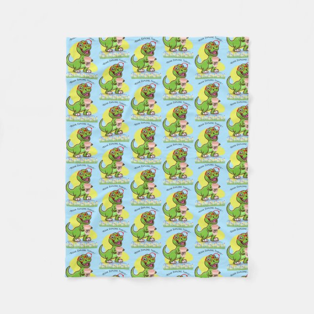 COBERTOR DE VELO CITAÇÃO DO DINOSSAUR ERA CARTOON (Frente)
