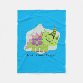 COBERTOR DE VELO CITAÇÃO DO DINOSSAUR ERA CARTOON