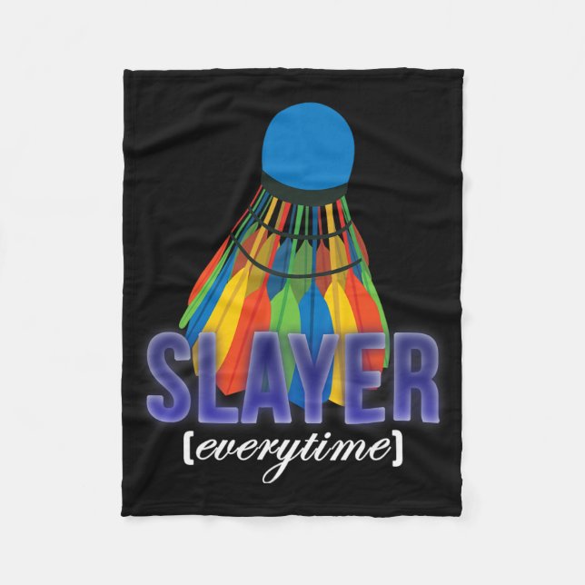 Cobertor De Velo Citação do Jogador de Badminton do Shuttle (Frente)