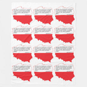 Cobertor De Velo Citação Do Papa João Paulo II