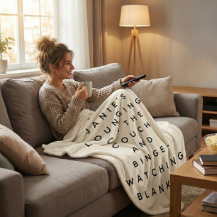 Cobertor De Velo Citação engraçada de binge watching preguiçoso per