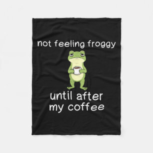 Cobertor De Velo Citação engraçada de café de sapo não me sentindo