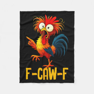 Cobertor De Velo Citação engraçada de frango F-caw-f Kaw Meme F Caw