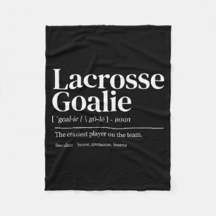 Cobertor De Velo Citação engraçada de goleiro de Lacrosse Definição
