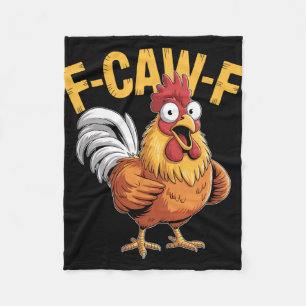 Cobertor De Velo Citação engraçada de humor de galinha F-caw-f Galo