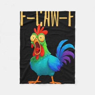 Cobertor De Velo Citação engraçada de humor de galinha F-caw-f Galo