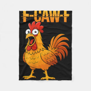 Cobertor De Velo Citação engraçada de humor de galinha F-caw-f Galo