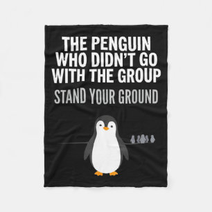 Cobertor De Velo Citação engraçada de pinguim pensador independente
