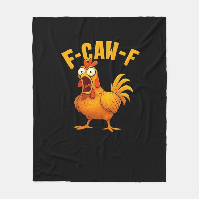 Cobertor De Velo Citação engraçada essencial de frango F-Caw-F (Frente)