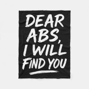 Cobertor De Velo Citação engraçada querida Abs Amantes de fitness e