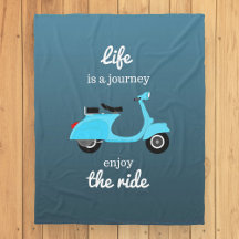 Citação Inspiradora de Vida Azul Ombre
