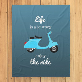 Cobertor De Velo Citação Inspiradora de Vida Azul Ombre