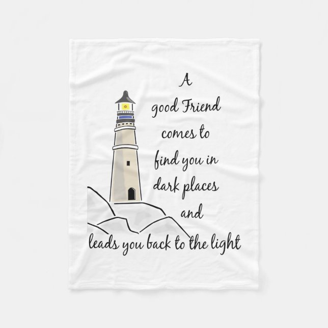 Cobertor De Velo Citação Inspirativa de Bom Amigo (Frente)