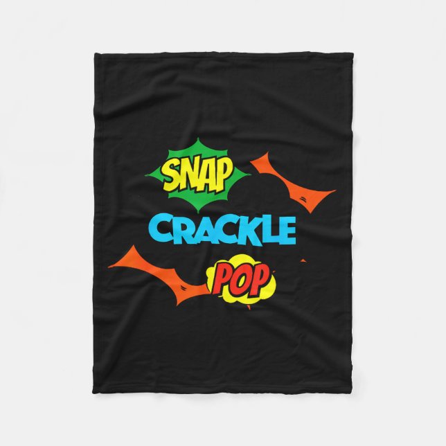 Cobertor De Velo Citação Retro Divertida Snap Crackle P Relax Meme  (Frente)