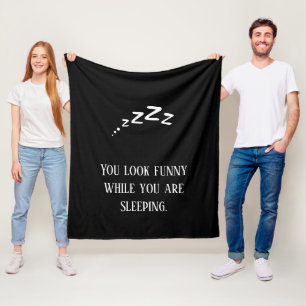 Cobertor De Velo Citações engraçadas personalizadas de preto e bran