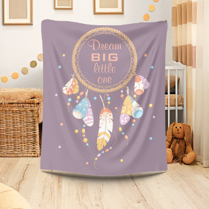 Cobertor De Velo Citações roxas tribais de Dreamcatcher Boho