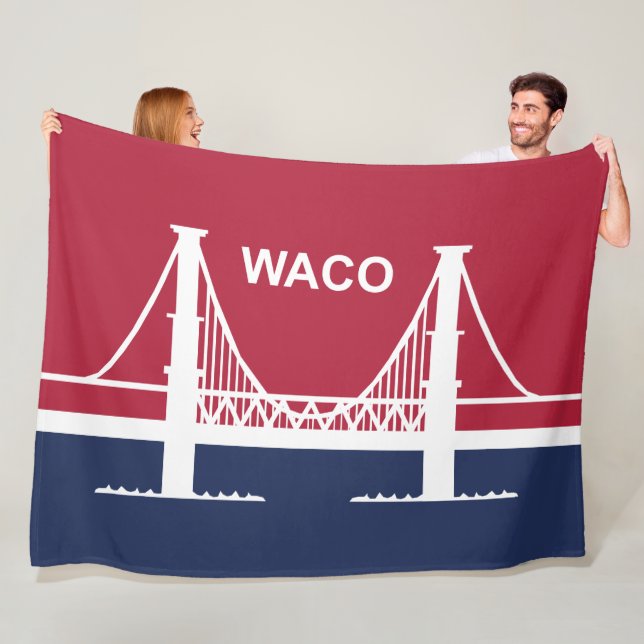 Cobertor De Velo City Flag of Waco (Texas, EUA) (In Situ)