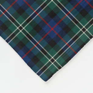 Cobertor De Velo Clã cor-de-rosa Forest Green e Tartan azul da ca