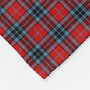 Cobertor De Velo Clã de Thompson vermelho e claro - Tartan azul