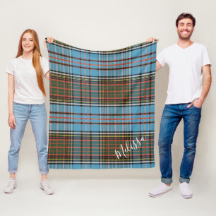 Cobertor De Velo Clan Anderson Personalizado Xadrez Tartan