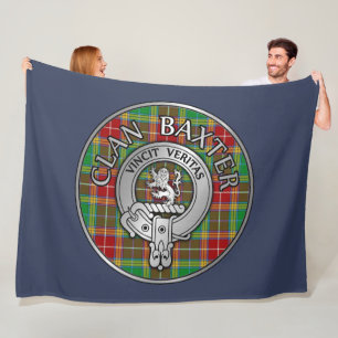 Cobertor De Velo Clan Baxter Crest & Tartan