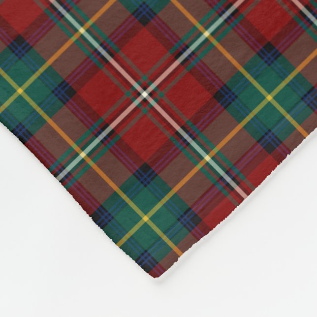 Cobertor De Velo Clan Boyd Tartan, Xadrez Vermelha e Verde (Quina)