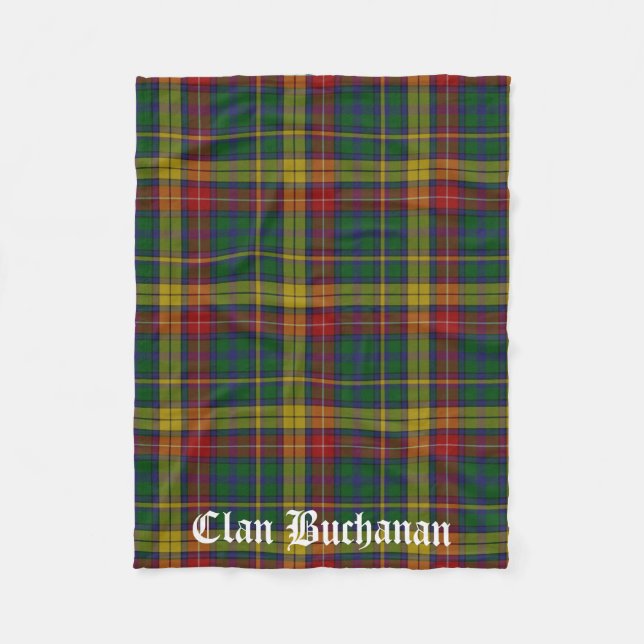 Cobertor De Velo Clan Buchanan Tartan Fleece Blanket (Frente)