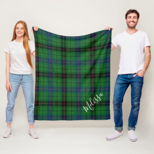 Cobertor De Velo Clan Davidson Xadrez Tartan Personalizado
