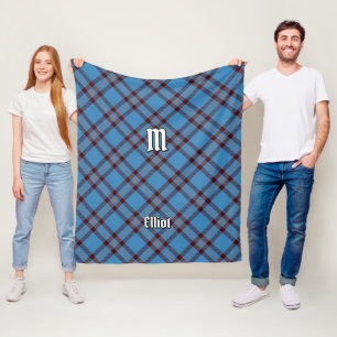 Cobertor De Velo Clan Elliot Antigo Ancião Tartan Fleece Blanket