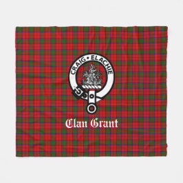 Cobertor De Velo Clan Grant Crest Crachá e Tartan