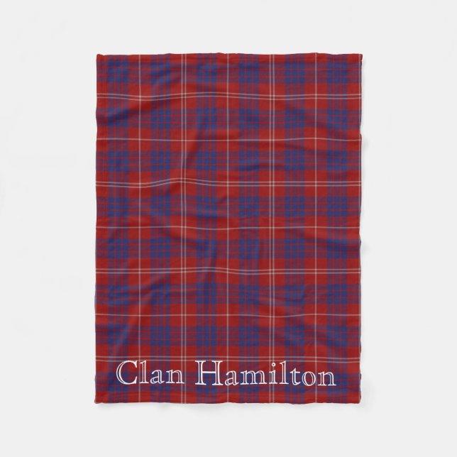 Cobertor De Velo Clan Hamilton Tartan Fleece Blanket (Frente)