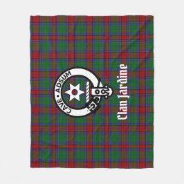 Cobertor De Velo Clan Jardine Crest Crachá E Tartan