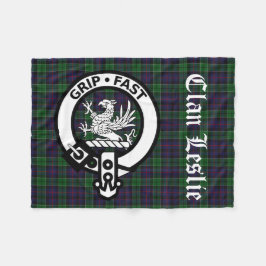 Cobertor De Velo Clan Leslie Crest Crachá e Tartan