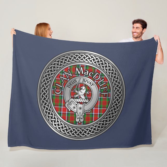 Cobertor De Velo Clan MacDuff Crest & Tartan Knot (In Situ)