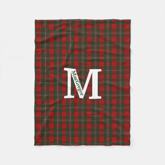 Cobertor De Velo Clan MacGregor Tartan Xadrez Personalizada (Frente)