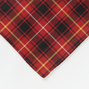 Cobertor De Velo Clan MacIver Tartan Red Xadrez Escocesa