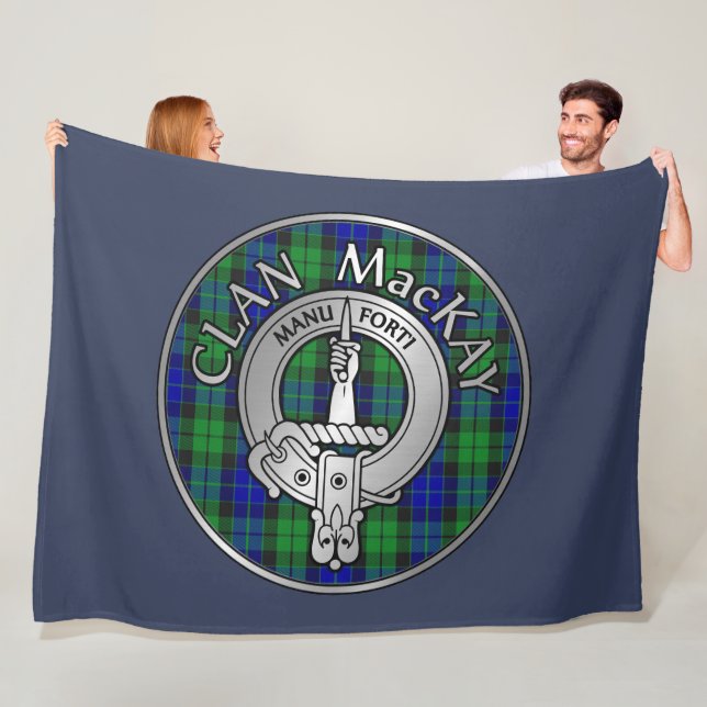 Cobertor De Velo Clan MacKay Crest & Tartan (In Situ)