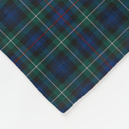 Cobertor De Velo Clan Mackenzie Clan Dark Blue e Green Tartan