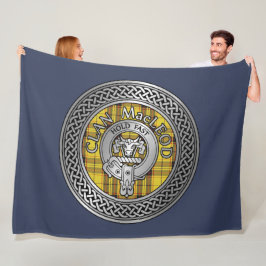 Cobertor De Velo Clan MacLeod Crest & Tartan Knot Fleece Blanket