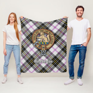 Cobertor De Velo Clan MacPherson Crest sobre o Vestido Tartan